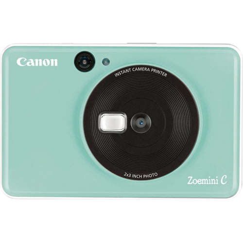 Canon Zoemini C(Inspic C/IVY CLIQ) Instant Camera Printer (Mint Green) + Canon Zink Photo Paper (20 sheets)