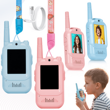 Įkelti vaizdą į galerijos rodinį, Žaislas - Redleaf WT2 Video Walkie-Talkie 300m Range Rechargeable Blue/Pink
